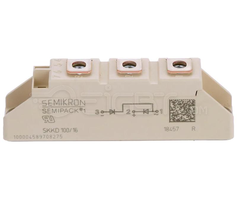 SKKD 100/16 SEMIKRON Diode Module, Rectifier, 1600 V, 100 A, 0.35/0.175 K/W, A 10, Axial Leaded 
